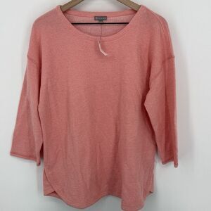 Talbots Orange Waffle Knit Pullover Sweater Women’s Size XL Petite NWT